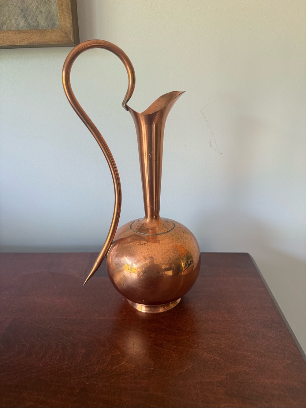 Copper-Tone Decorative Ewer Vase - Home Accents